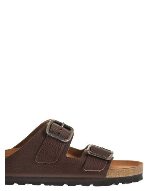 Birkenstock Brown Arizona Wb Vintage – Natural Leather Sandal for men