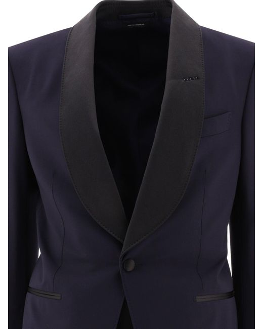 Tom Ford Single Breasted Suit in het Blue voor heren