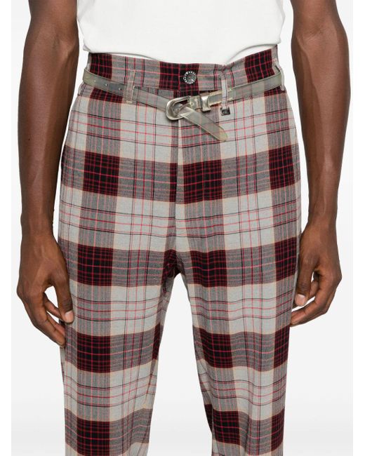 Vivienne Westwood Red Check Trousers for men
