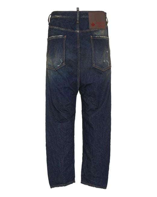 DSquared² Blue Pants 5 Pockets for men