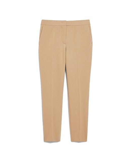 Max Mara Natural Pegno Viscose Jersey Trousers