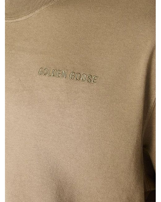 Golden Goose Deluxe Brand Natural Cotton T Shirt With Logo