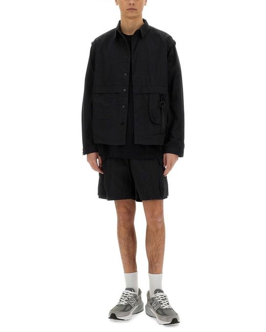 Alpha Industries Black Utility Shirt Jacket for men