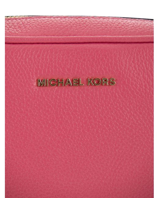 Ginny Leather Crossbody Sac MICHAEL Michael Kors en coloris Pink