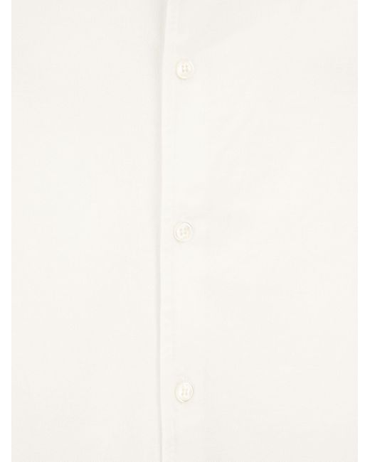 Camisa de piqué de algodón de Robert Fedeli de color White