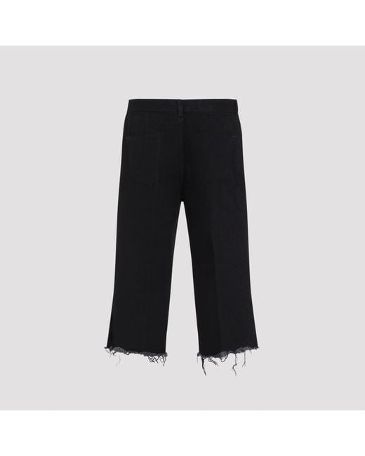 Rick Owens Black Cutoffs Jeans for men