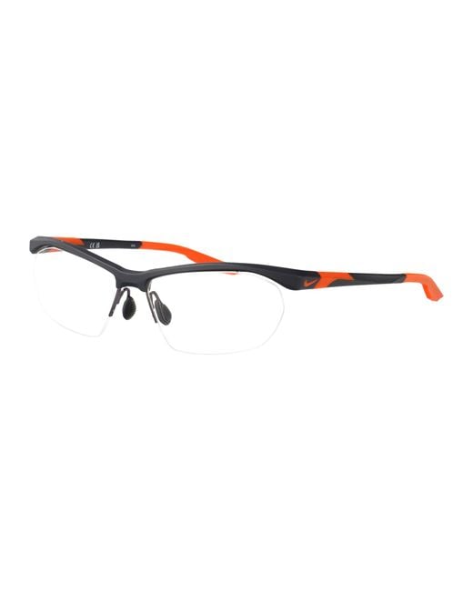 Nike White Matte Dark Acetate Glasses for men