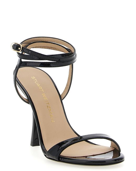 Stuart Weitzman Black Nudist Wrap' Sandals
