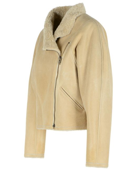 Isabel Marant Natural 'Blondine' Shearling Ecru Jacket