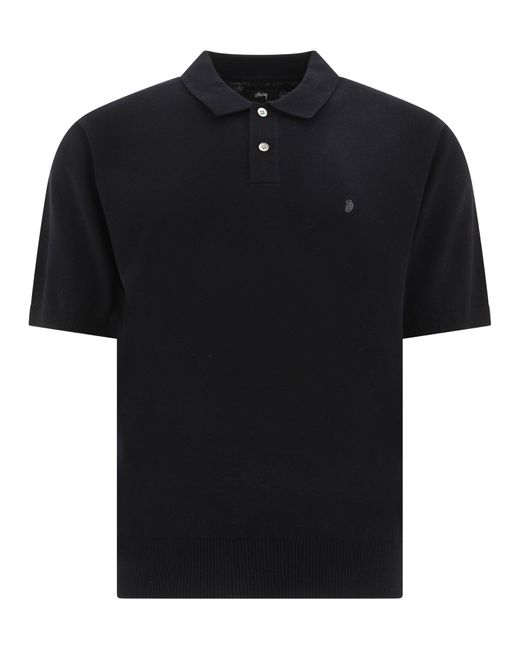 Strick -Polo -Hemd di Stussy in Black da Uomo