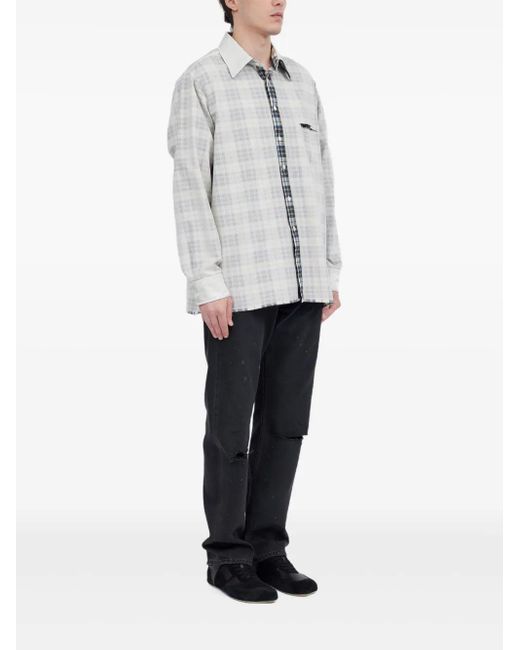 MM6 by Maison Martin Margiela Gray Shirt With Reverse Design