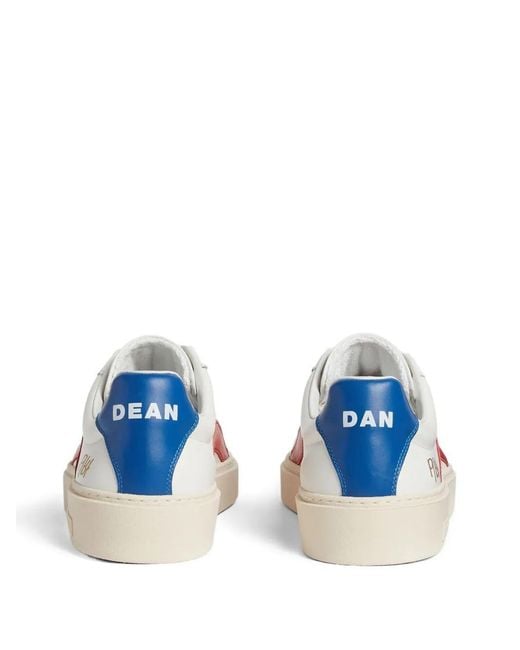 DSquared² Pink Leather Sneakers With Contrasting Accents for men
