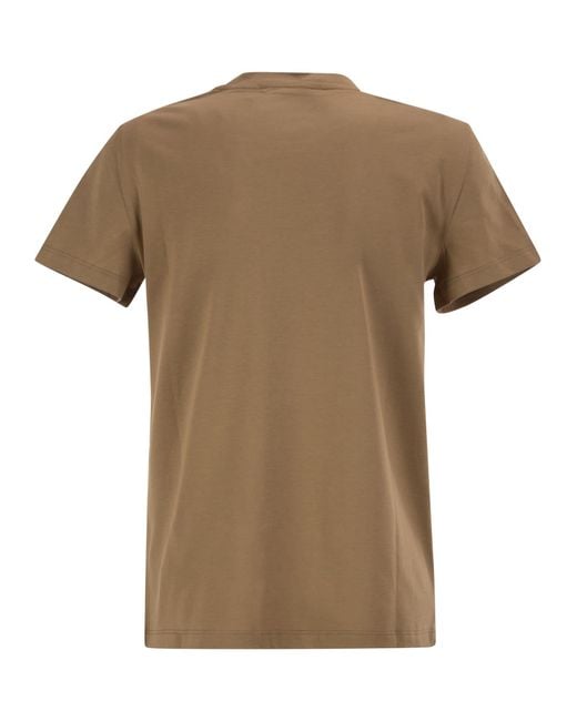 Max Mara Brown Papaia Cotton Jersey T Shirt