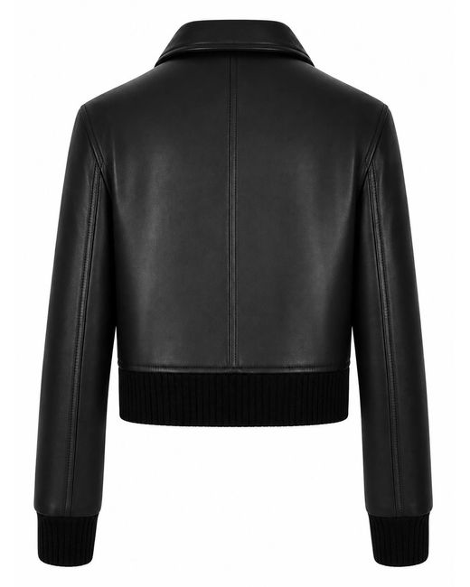 LA ROSE Black Leather Jacket Nappa