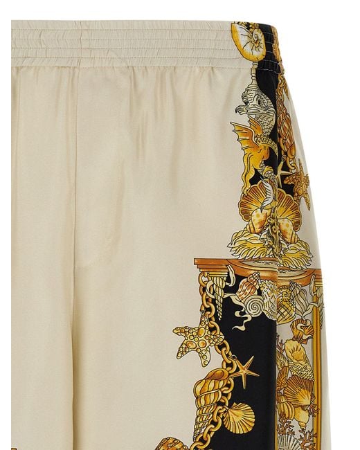Versace 'coral Theatre' Print Bermuda Shorts in het Black voor heren