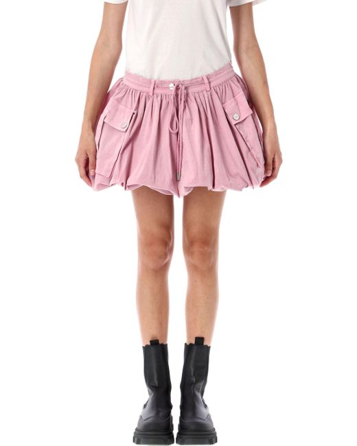 Ganni Pink Mini Bubble Skirt