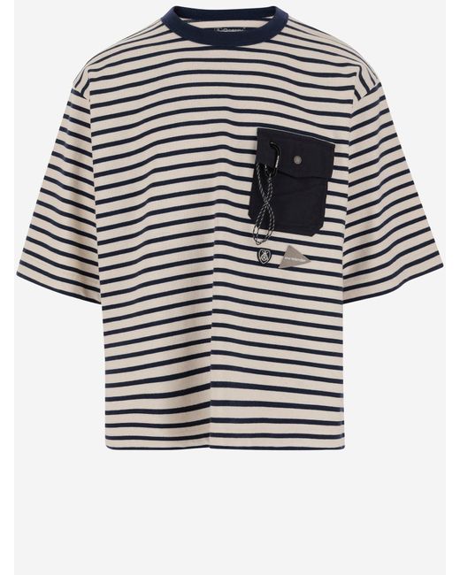 Y deambular camiseta con logotipo y gancho And Wander de hombre de color Black