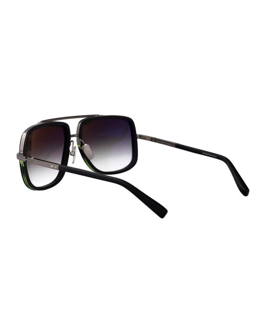 Dita Eyewear Black Aviator Sunglasses Drx 2030 E Blk Slv Blk Slv