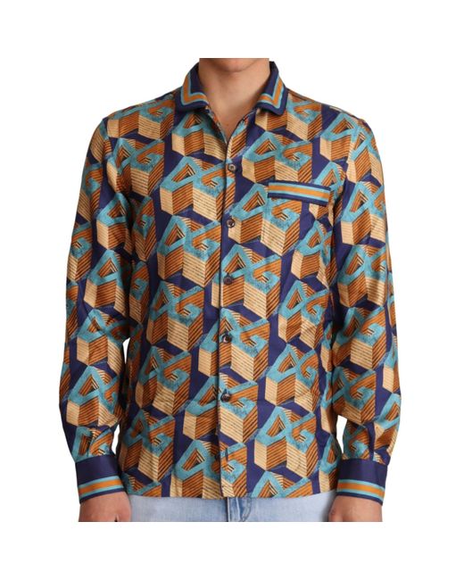 Chemise homme en soie à logo DG multicolore Soie Dolce & Gabbana pour homme  | Lyst