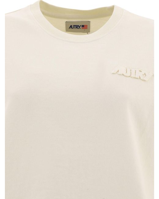 Autry White T -Shirt mit Logo