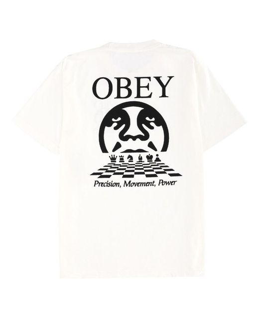 Obey White T-Shirt "Precision" for men