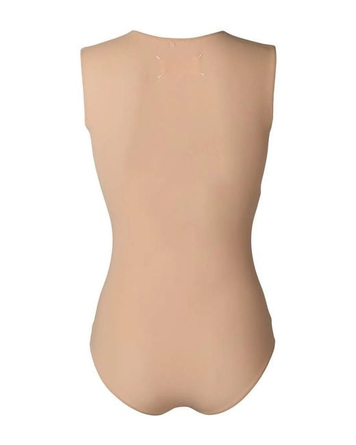Maison Margiela Natural Sleeveless Bodysuit