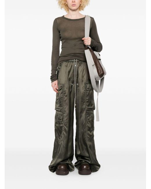 Rick Owens Green Drawstring Trousers