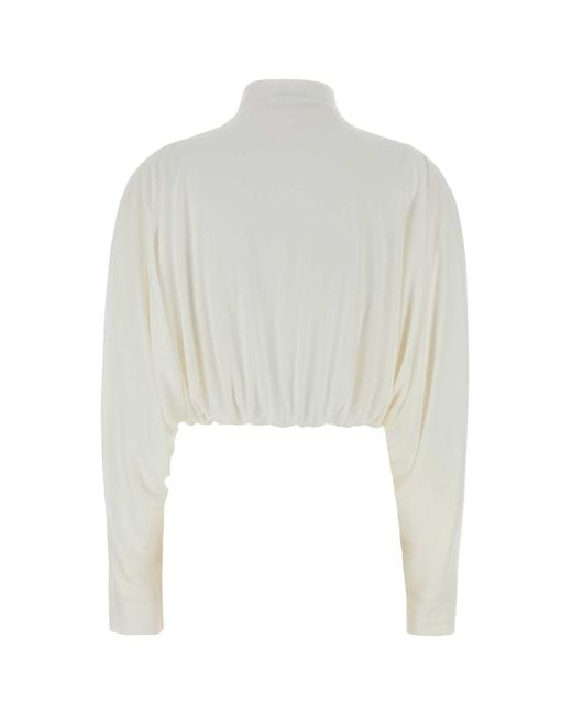 Alaïa White Viscose Blend Jacket