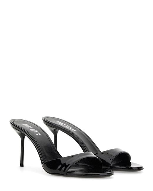 Paris Texas Black Lidia" Pointed-Toe Leather Mules