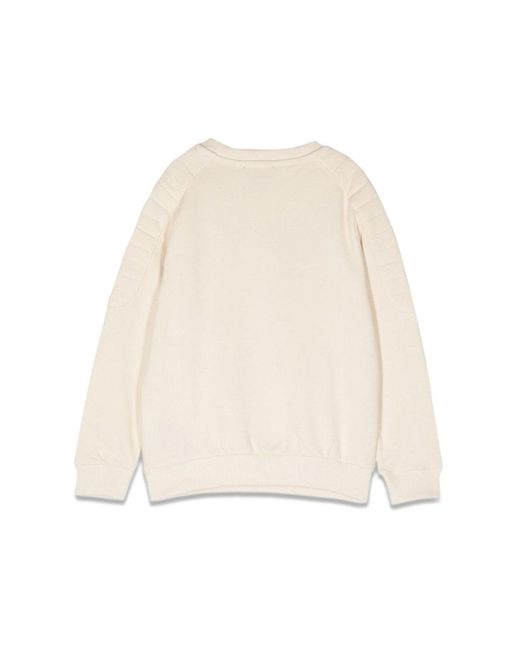 Balmain Natural Logo Crewneck Sweatshirt
