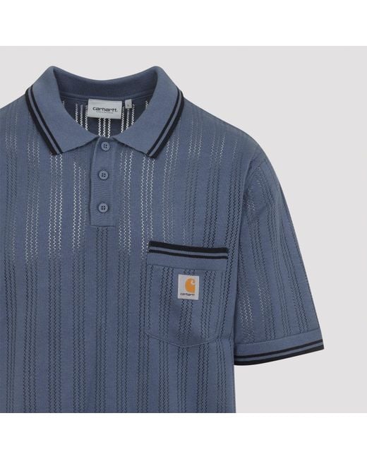 Carhartt Blue Short Sleeves Ramsey Polo