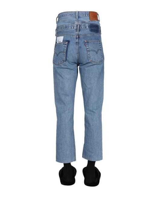 1/OFF Blue Double Waist Jeans