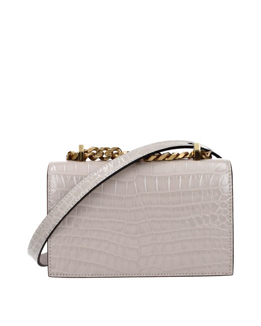 McQueen Gray Alexander Mc Queen Crossbody Bag Leather/Light