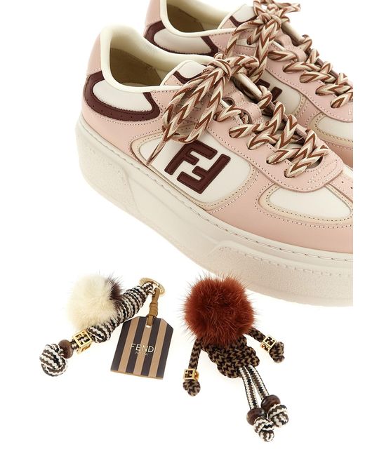 Fendi Brown ' Match' Sneakers
