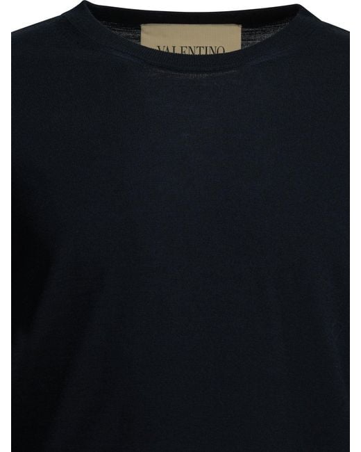 Valentino Blue "Vlogo Signature" Crewneck Sweater for men