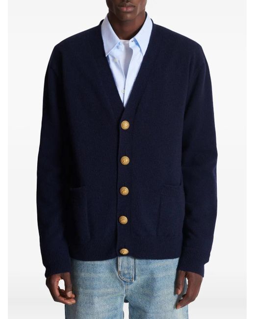 Balmain Gebreide Vest in het Blue voor heren