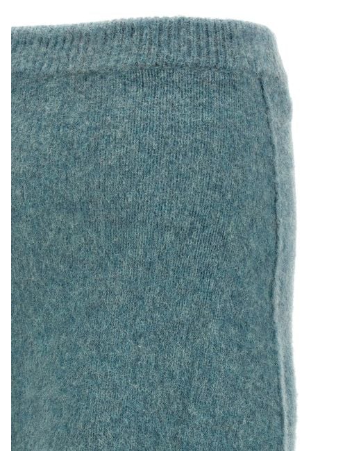 Jil Sander Blue Wool Knit Skirt