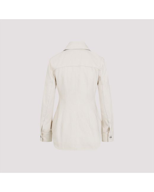 Bottega Veneta White Cotton Jacket