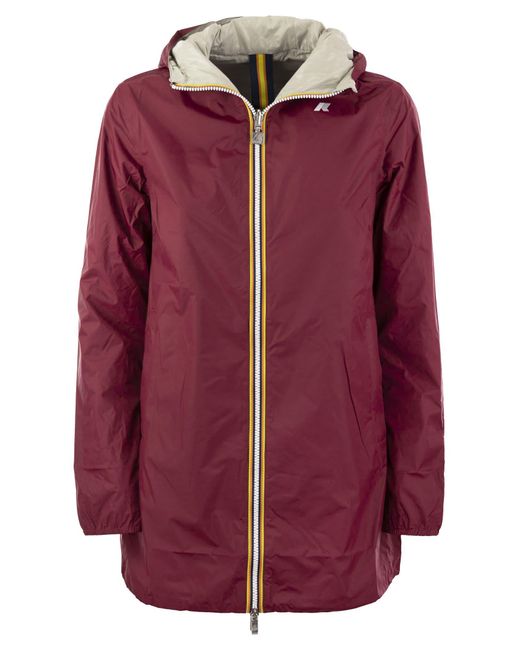 K-Way Red Sophie Plus Reversible Hooded Jacket