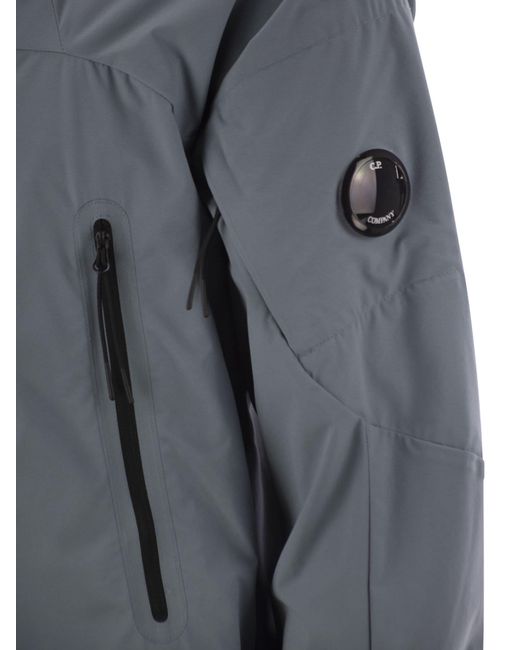 C P Company Gray Hooded Jacket Made Of Pro-Tek for men