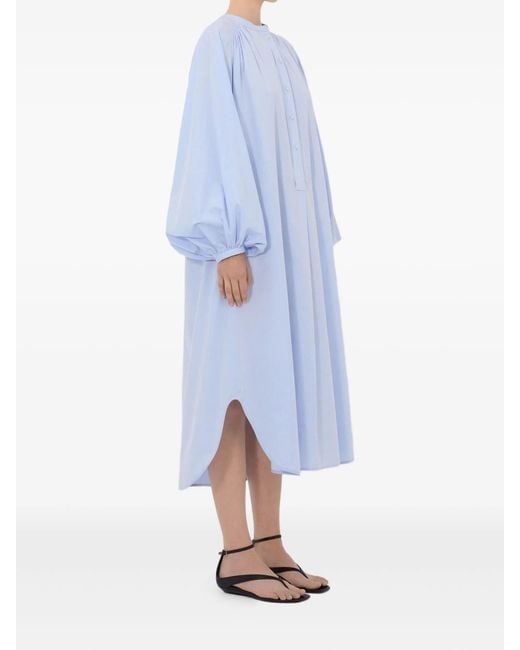 Loulou de Saison Blue Vitti Loose Fit Blouse Dress