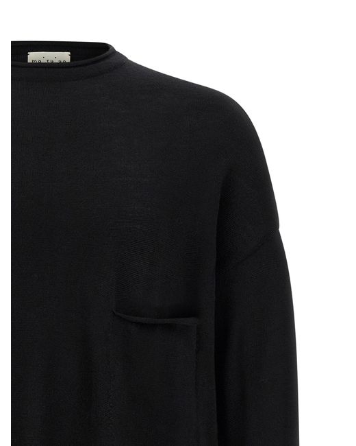 Ma'ry'ya Wollpullover in Black für Herren
