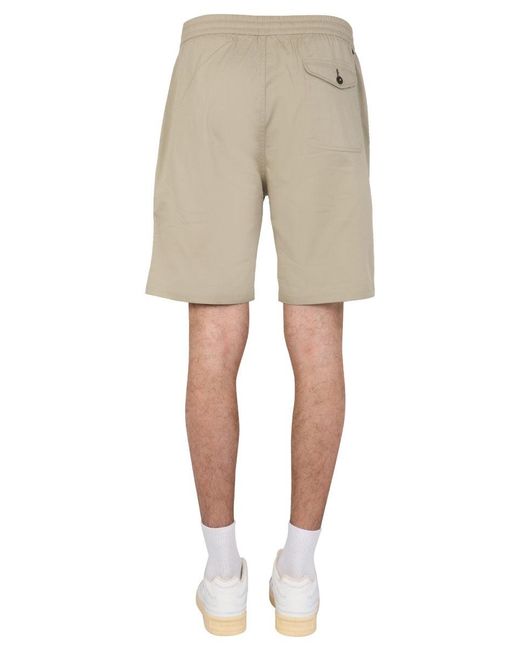 Universal Works Natural Regular Fit Bermuda Shorts for men