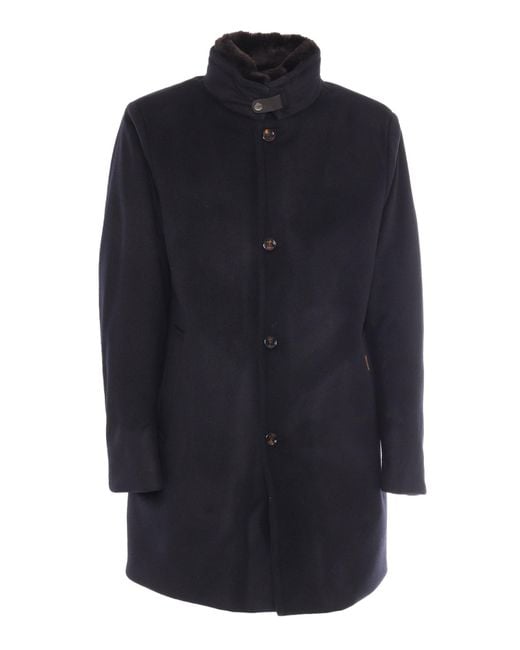 Moorer Blue Bond Fur Le Jacket