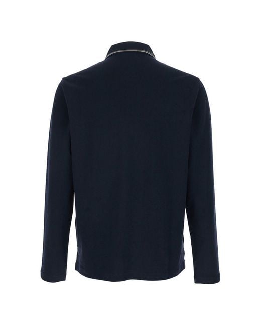 Emporio Armani Blue Logo Cotton Polo Shirt