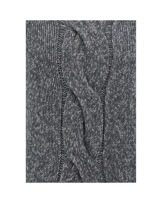 Brunello Cucinelli Gray High Neck Sweater for men