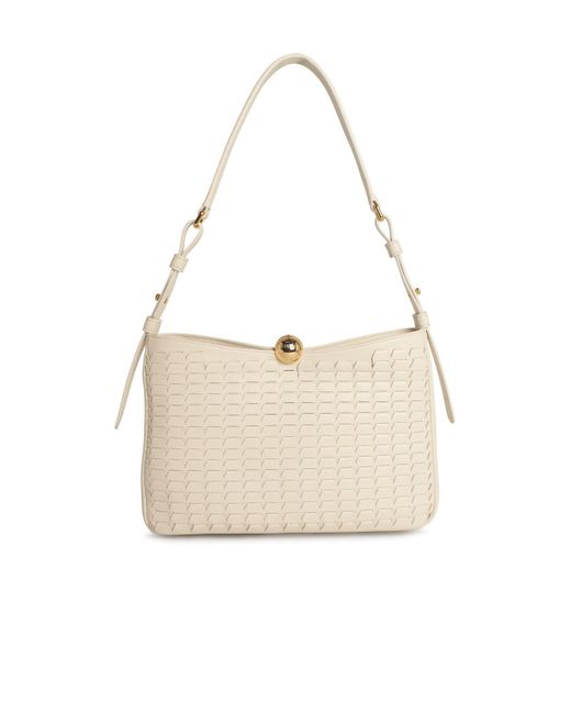 Furla 'sfera Soft' Medium Crossbody Bag In Cream Lear in het White