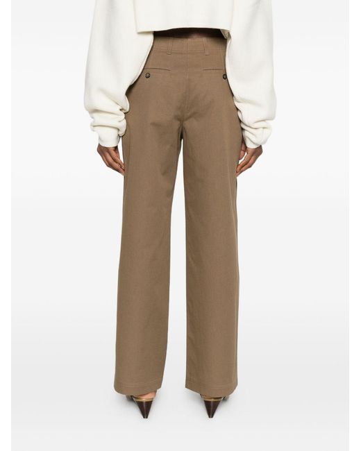 Totême White Organic Cotton Trousers