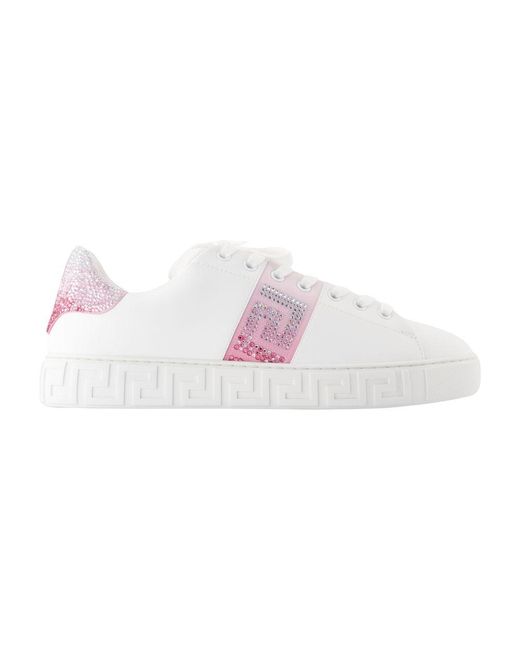 Versace Pink Weiße Bio-Sneaker