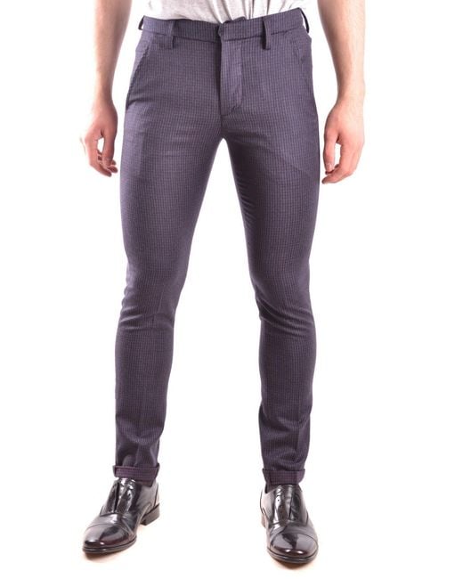 Dondup Blue Trousers for men